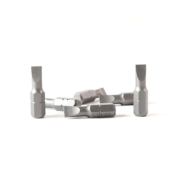 Superior Steel Single End Slotted Screwdriver Bits - 1 Inch Long - 5mm Wide Slot, PK 10 BS105-10PK - main